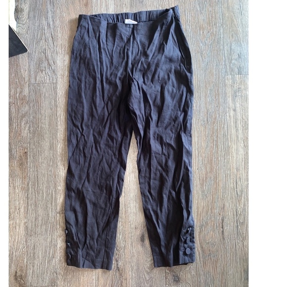 J Jill size small linen stretch black pants - Picture 1 of 6